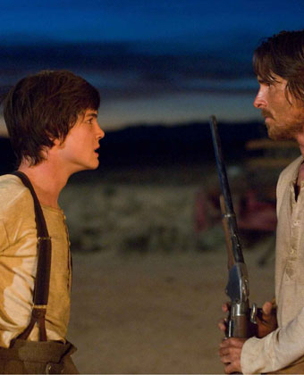 Logan Lerman And Christian Bale In '3:10 To Yuma'