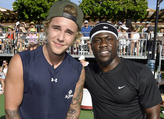 Justin Bieber Face Off Against Kevin Hart At Tennis Charity Event