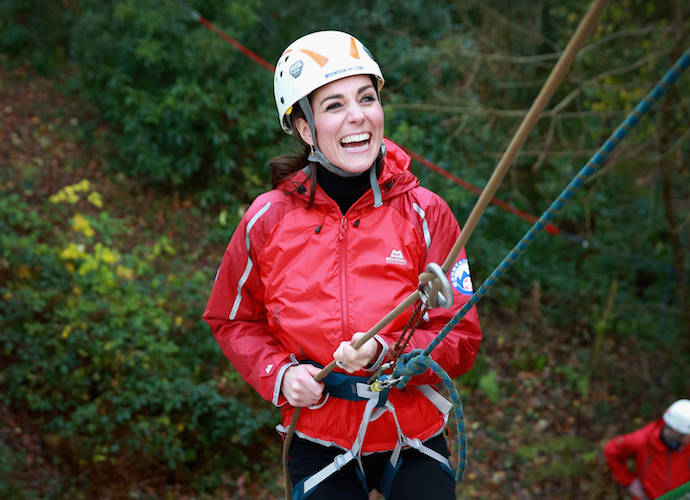 Kate Middleton Rappels Down Wall At Outdoor Education Center