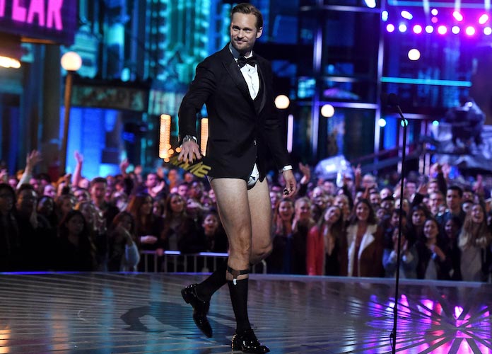 Alexander Skarsgard Presents At MTV Movie Awards In Underwear