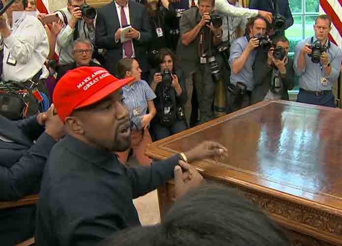 Kanye West Visits White House & Says MAGA Hat Made Him Feel Like ‘Superman,’ Trump Praises Rapper [VIDEO]