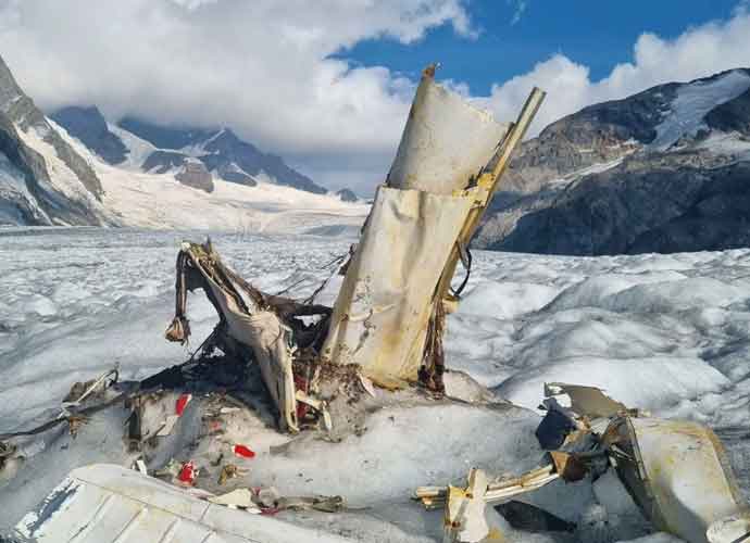 Melting Swiss Glacier Reveals Plane Crash Site & Human Remains Lost In 1968