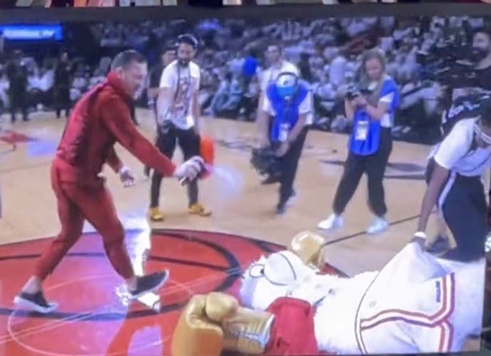 Conor McGregor Sends Miami Heat Mascot Bernie To Hospital During Mid-Game Mock Fight