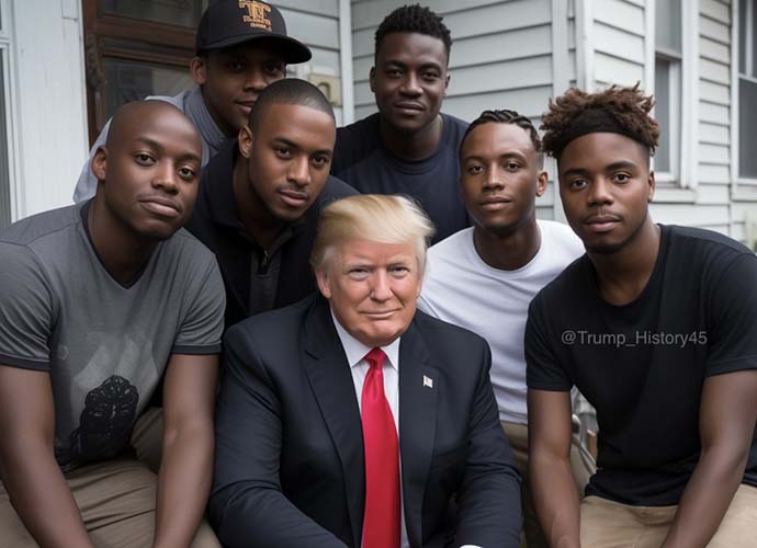 Trump Supporters Create Fake AI Photos Of Trump With Black Voters, Critics Cry Foul