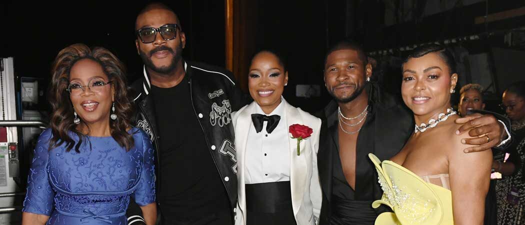 Tyler Perry, Oprah Winfrey, Usher & Taraji P. Henson Pose For All-Star Photo At NAACP Image Awards