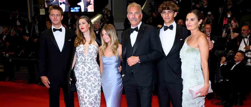 Kevin Costner Brings His Kids For Cannes Red Carpet Premiere Of ‘Horizon: An American Saga’