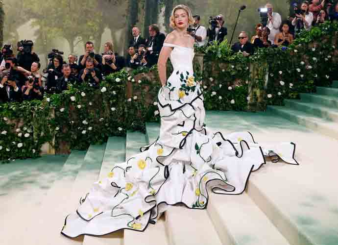 Gigi Hadid Flowers In Thom Brown Gown At The 2024 Met Gala