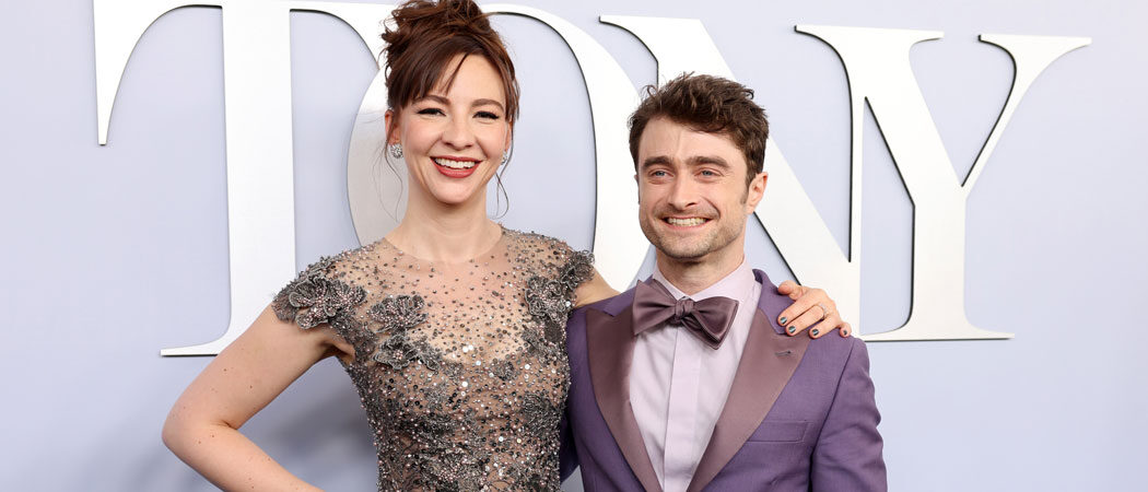 Daniel Radcliffe Stuns In Violet Tux With Much-Taller Girlfriend Erin Darke At 2024 Tony Awards