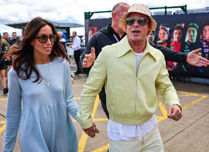 Brad Pitt, 60, & Girlfriend Ines de Ramon, 34, Take Relationship Public At British Grand Prix