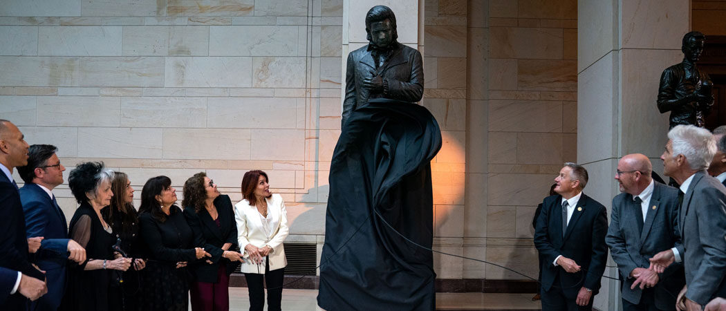 Statue Of Late Singer Johnny Cash Unveiled At The U.S. Capitol, Sister Joanne Cash Speaks