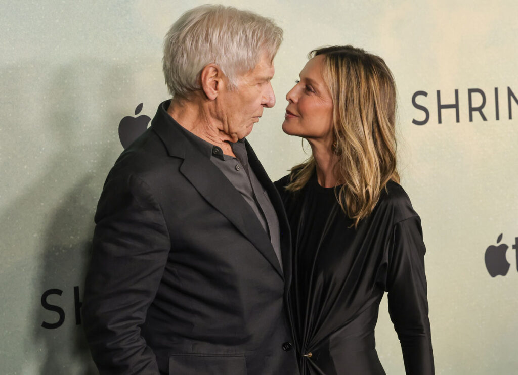 Harrison Ford, 82, & Wife Calista Flockhart, 59, Snuggle Up At Premiere Of His Show ‘Shrinking’ 