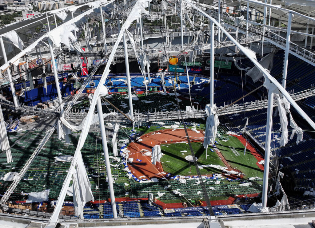 Tropicana Field May Be ‘Unsalvageable,’ Needs $39 Million Worth Of Repairs Following Damage From Hurricane Milton