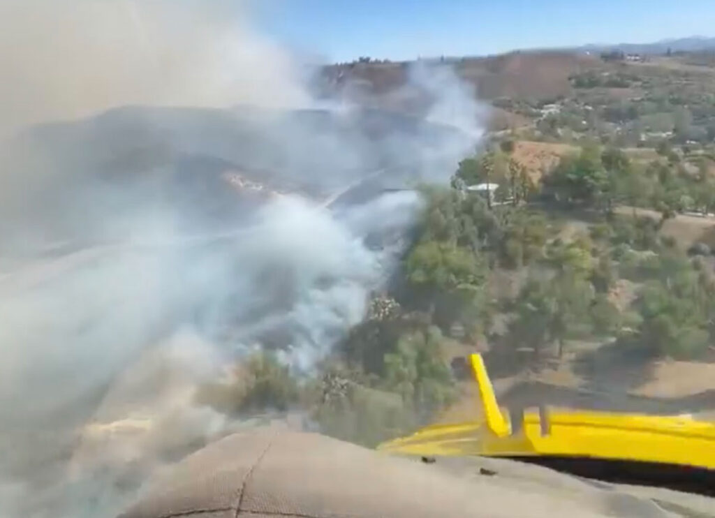 VIDEO: Aerial Footage Shows Mountain Fire Close To Ventura County Homes