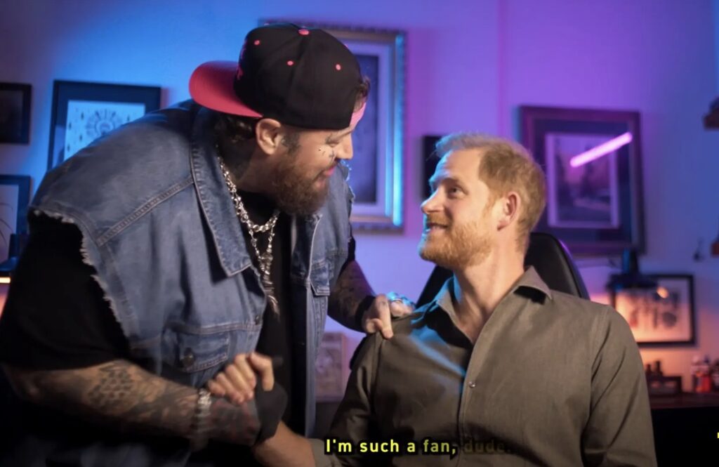 Jelly Roll Convinces Prince Harry To Get A Neck Tattoo In Viral Video To Support Invictus Games