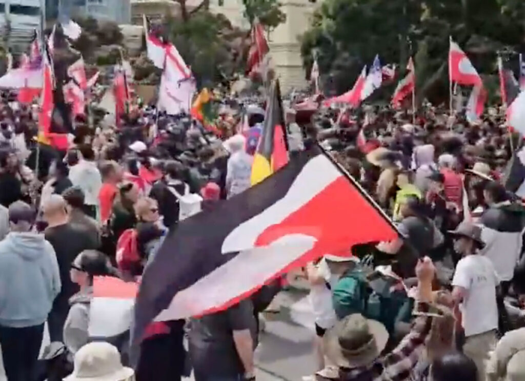 VIDEO: Tens Of Thousands Of People Protest Against Bill To Change New Zealand’s Treaty With Native Maori People Outside Parliament