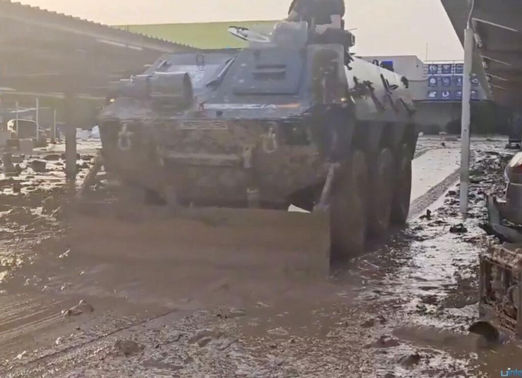 VIDEO: Police Deploy Heavy Machinery To Clear Flood Debris at Valencia Mall