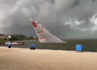 VIDEO: 180-Foot-Tall Floating Christmas Tree Collapses in Brazil, Killing at Least 1