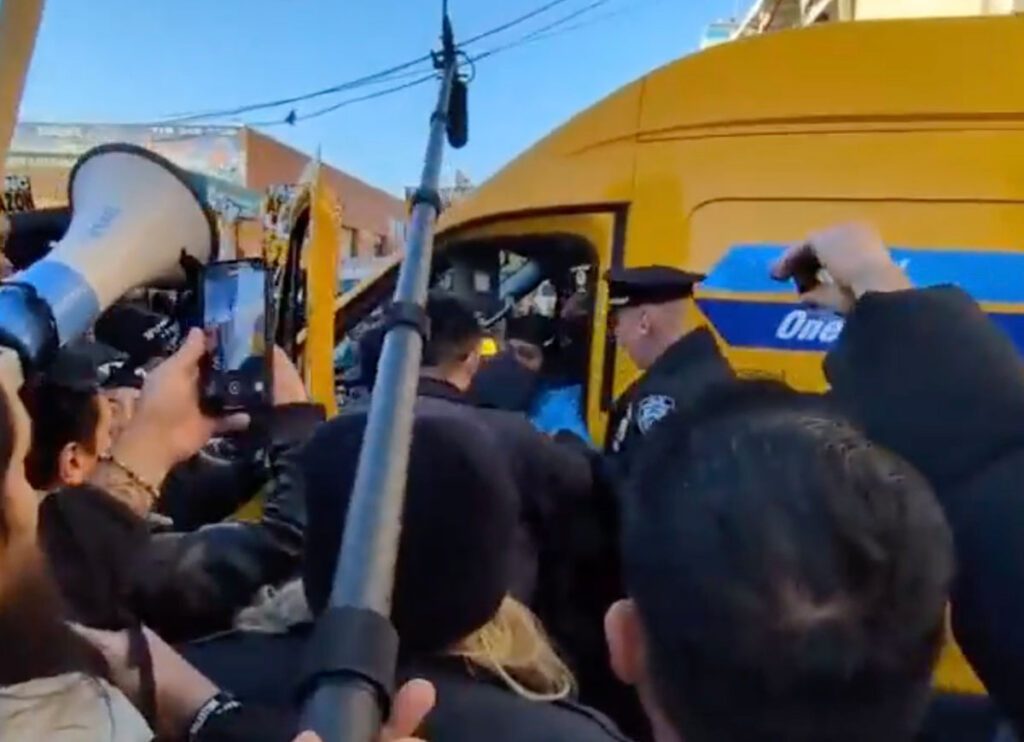 VIDEO Amazon Driver Detained By Cops At Strike In New York