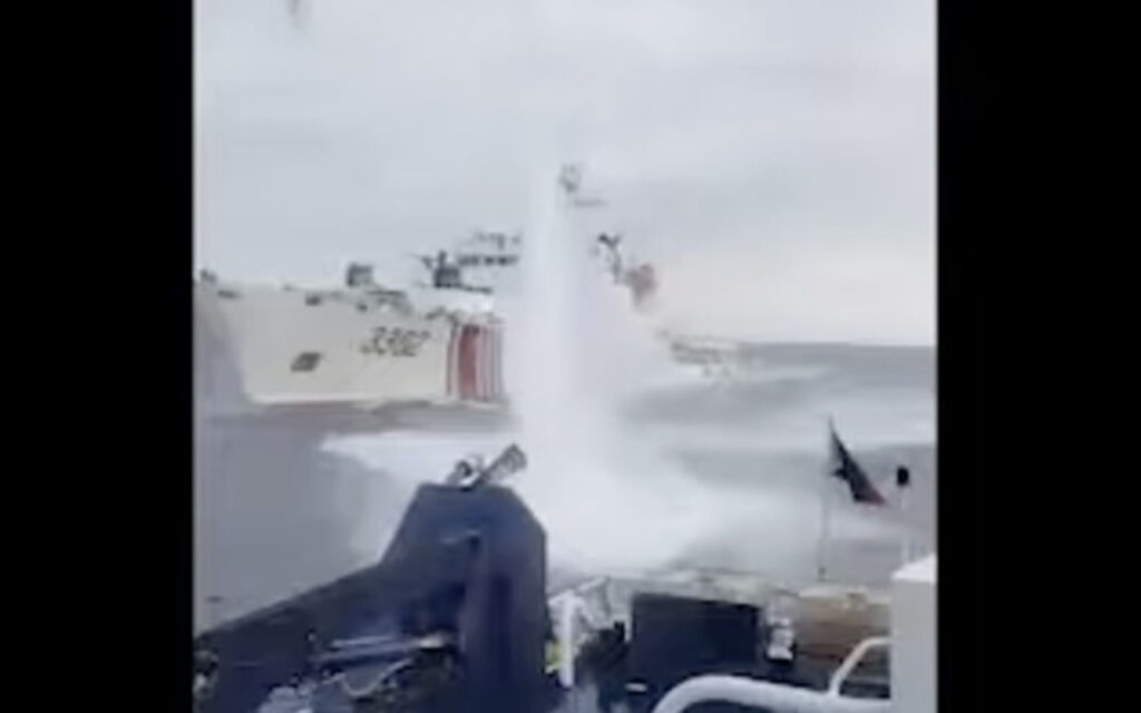 VIDEO: Chinese Coast Guard Fires Water Cannon At Philippine Patrol Boats In The South China Sea