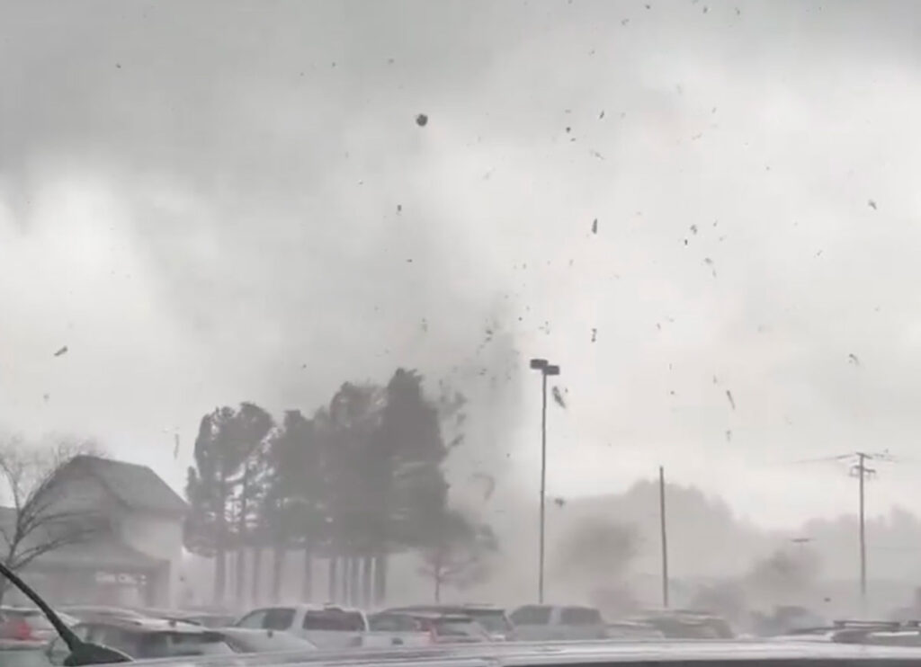 VIDEO: Debris Flies As Tornado Tears Through Northern California City