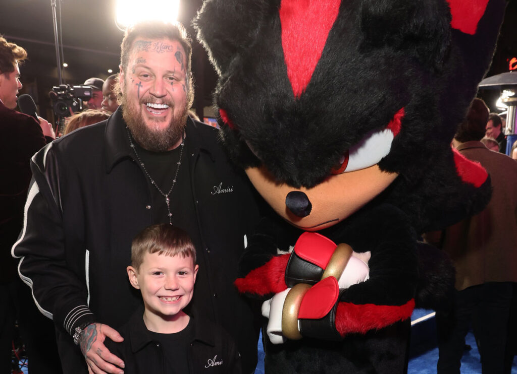 Jelly Roll Wears Matching Outfit With Son Noah, 8, At ‘Sonic The Hedgehog 3’ Premiere