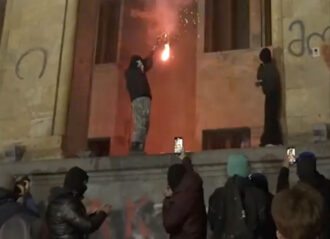 VIDEO: Police In Tbilisi Use Water Cannons & Tear Gas To Disperse Protesters As Protests Continue