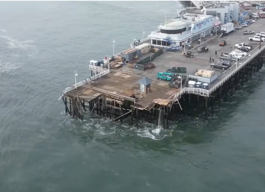 VIDEO: Partial Collapse Of Santa Cruz Pier Leaves ‘Broken Pieces’ Floating In Ocean