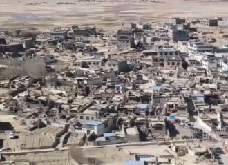 VIDEO: Aerial Footage Shows Damaged Buildings In Wake Of Powerful Earthquake In Tibet