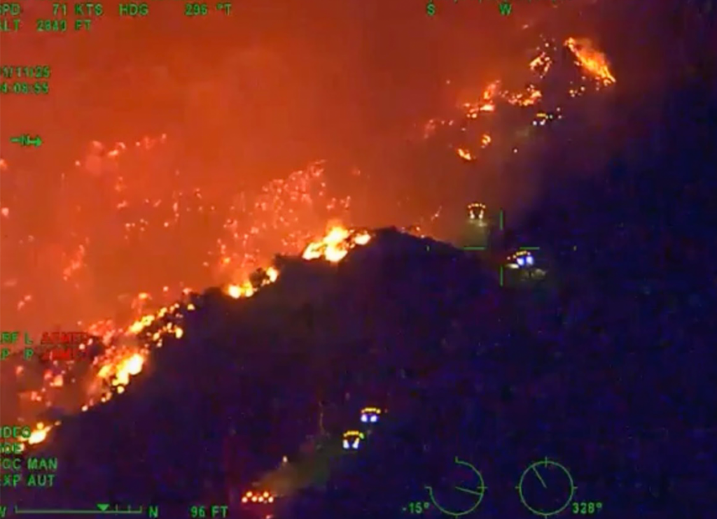 VIDEO: Helicopter Footage Shows Significant Flare-Up Of Palisades Fire In L.A.