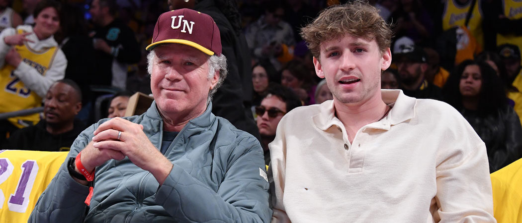 Will Ferrell & Lookalike Son Magnus Spotted Courtside At Lakers Vs. Spurs Game