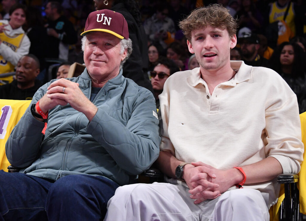 Will Ferrell & Lookalike Son Magnus Spotted Courtside At Lakers Vs. Spurs Game