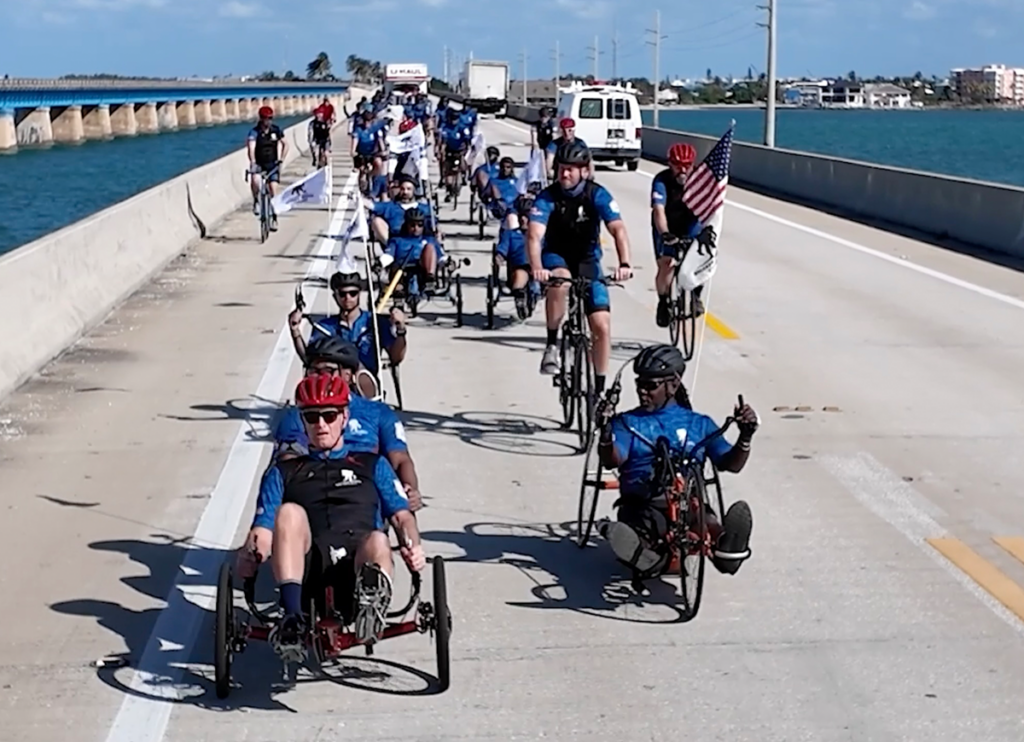 VIDEO: 40 Wounded Military Veterans Cycle Across Florida Keys Seven Mile Bridge Inspiring Onlookers