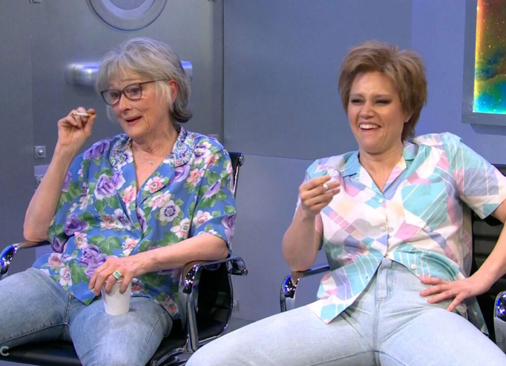 Meryl Streep Cracks Up In ‘SNL’ Debut During ‘Close Encounter’ Sketch With Kate McKinnon