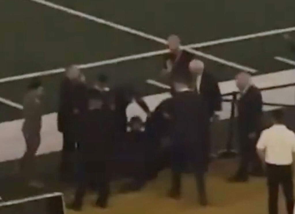 VIDEO: Performer Detained After Waving Palestinian-Sudanese Flag During Super Bowl Halftime Show