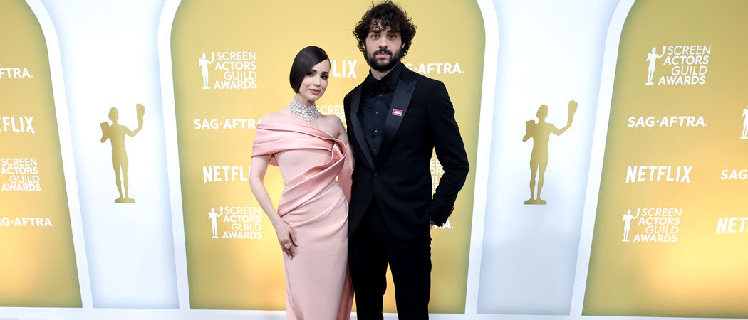 Sofia Carson & Noah Centineo Reunite In Style On SAG Awards Red Carpet