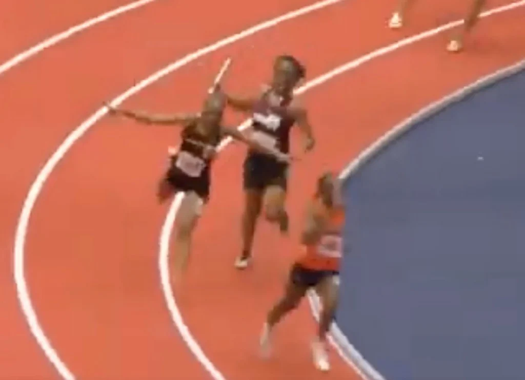 VIDEO: Shocking Moment High School Track Runner Hits Opponent With Baton During Race