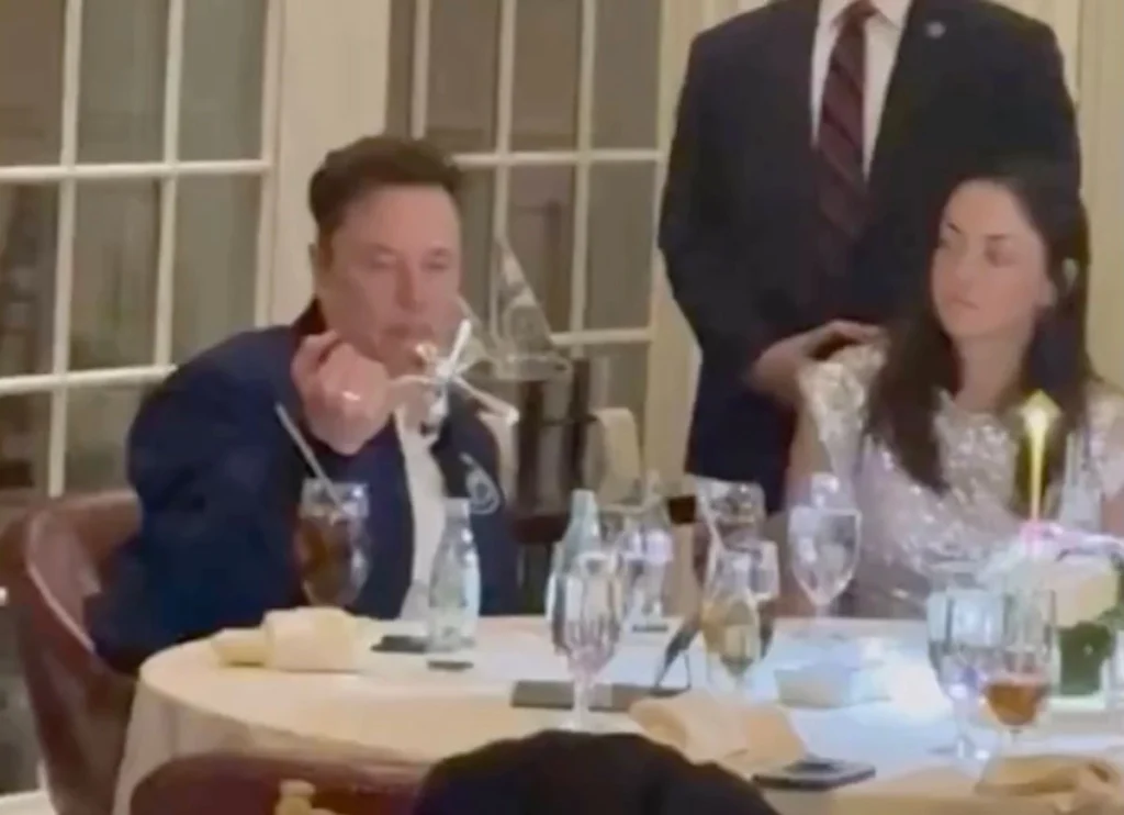VIDEO: Elon Musk Balances Cutlery On His Finger During Dinner With Donald Trump