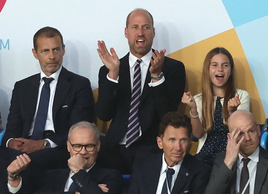 Prince William & 10-Year-Old Princess Charlotte Cheer On Britain To UEFA Women’s EURO Championship Victory