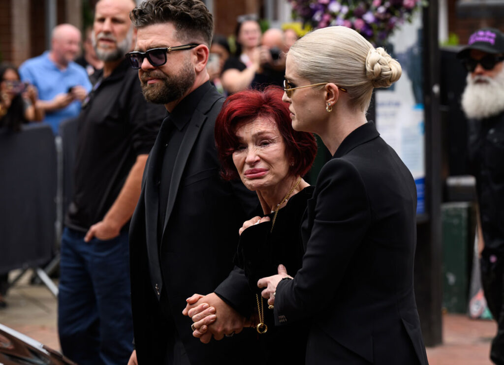 Sharon Osbourne & Kids Join Thousands Of Fans In Birmingham For Ozzy Osbourne’s Funeral Procession