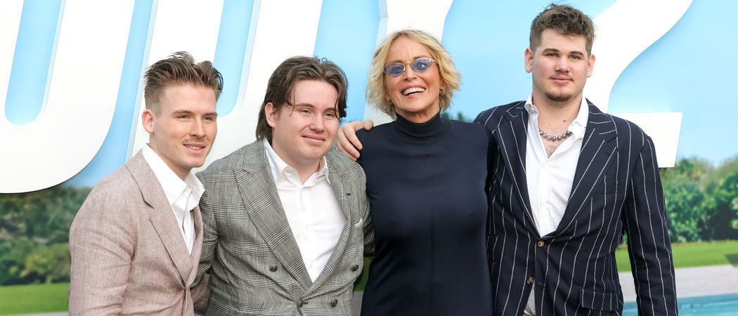 Sharon Stone Makes Red Carpet Appearance With Her Three Sons At ‘Nobody 2’ Premiere
