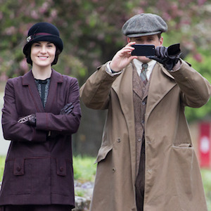 Allen Leech Takes A Picture Filming 'Downton Abbey' With Michelle Dockery