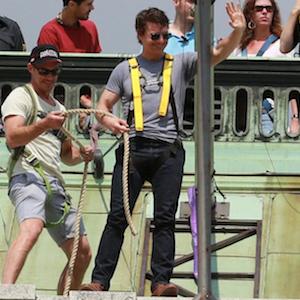 Tom Cruise Films 'Mission Impossible 5' On The Roof Of Vienna State Opera