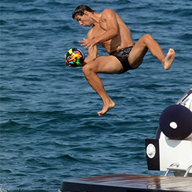 Shirtless Rafael Nadal & Girlfriend Xisca Perello Vacation In Majorca