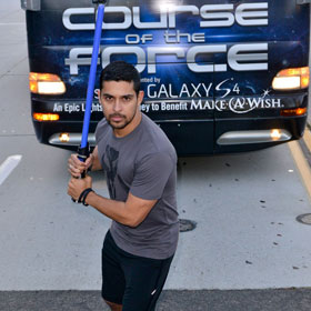 Wilmer Valderrama Completes Comic Con’s ‘Course Of The Force’ Light Saber Race