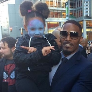 Jamie Foxx Attends 'The Amazing Spider-Man 2' Premiere With Daughter Annalise Dressed Up As Mini-Electro