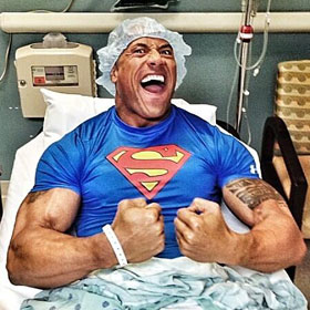 Dwayne Johnson Flexes After Hernia Surgery [PICTURE]