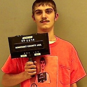 Maine Teen Robert Burt Poses For Mugshot In Custom-Made Mugshot T-Shirt From Previous Arrest