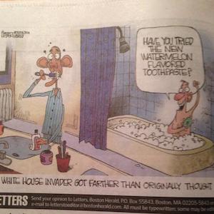 'Boston Herald' Slammed For Watermelon Toothpaste Obama Cartoon